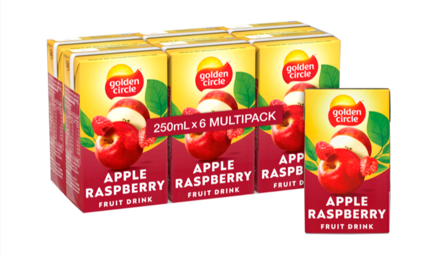 Golden Circle Apple Raspberry Fruit Boxes 250ml 6pk