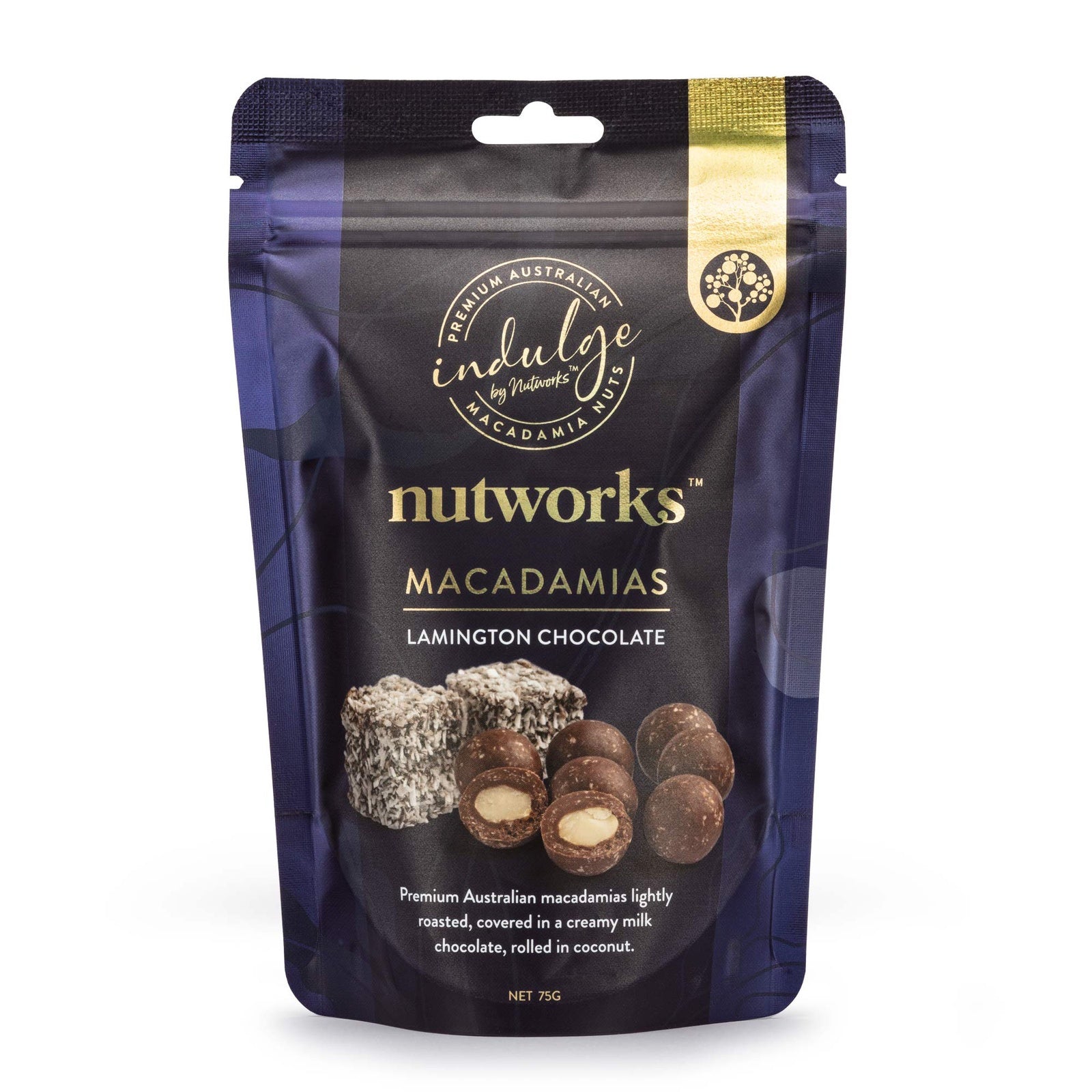 Nutworks Lamington Choc Macadamias 75g