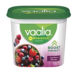 Vaalia Low Fat Fruit Yoghurt Luscious Berries Tub 900g