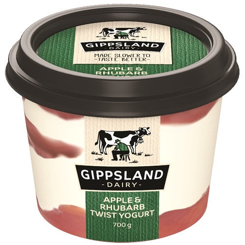 Gippsland Dairy Yoghurt 700g - Apple Rhubarb