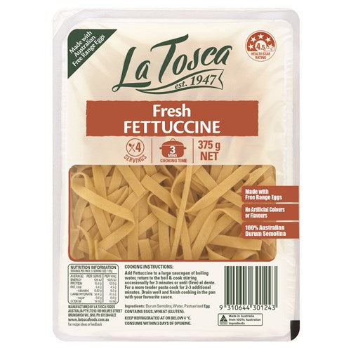 La Tos Fresh Fettuccine Pasta 375g