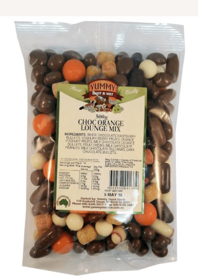 Yummy Snacks Choc Orange Lounge Mix 500g