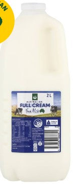 Supermarket Full Cream Milk 2L