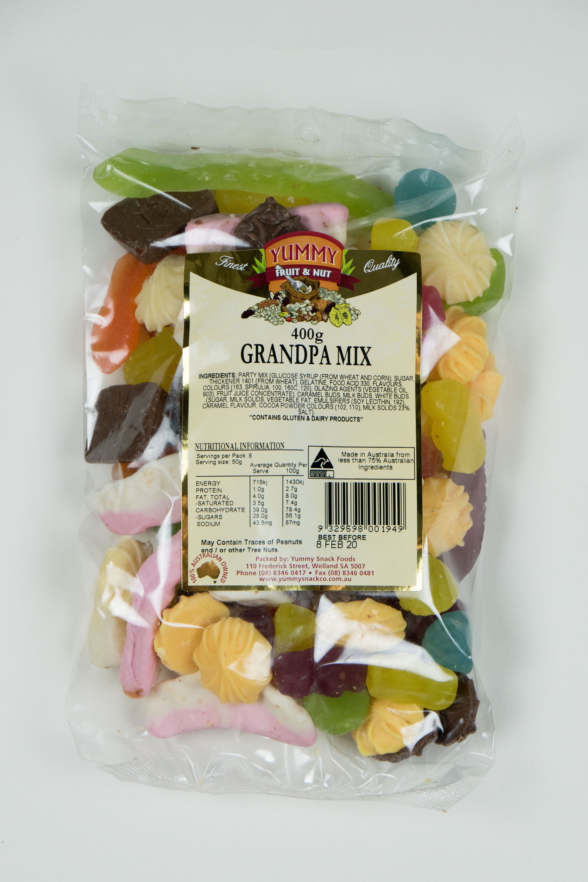 Yummy Snacks Grandpa Mix Lollies 400g