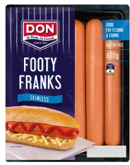 Don Skinless Footy Frankfurt 600g