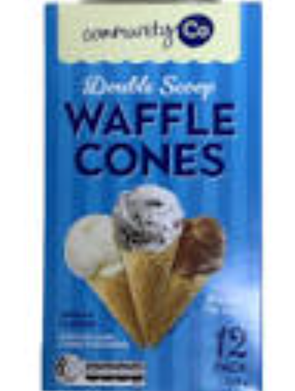 Community Co Double Scoop Cones 12pk