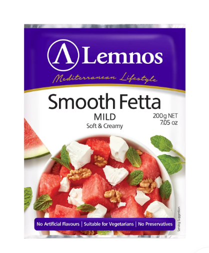 Lemnos Smooth Fetta Cheese 200g