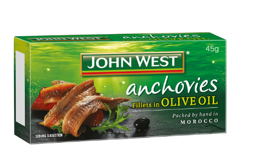 John West Anchovy Fillets In Olive Oil 45g