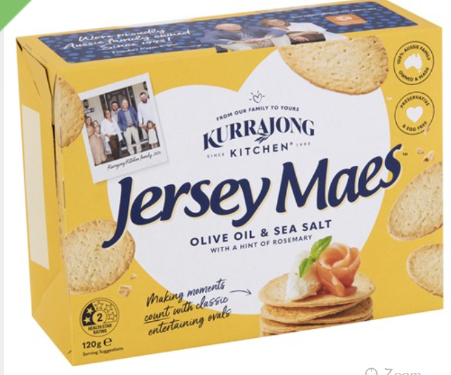 Kurrajong Crackers Jersey Maes 120g