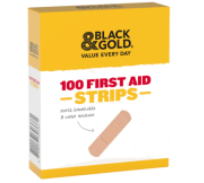 Black & Gold First Aid Strips 100s