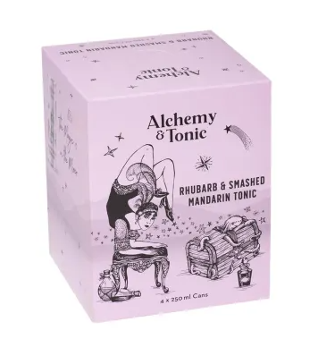 Alchemy & Tonic Rhubarb & Smashed Mandarin Tonic Water 4x250ml