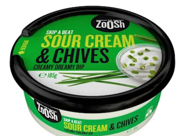 Zoosh dip sour cream & chives 185g