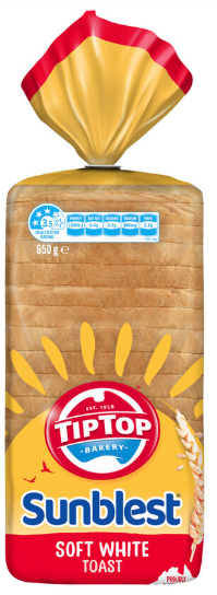 Sunblest Bread White Thick 650g
