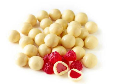 White Choc Raspberries - 300g