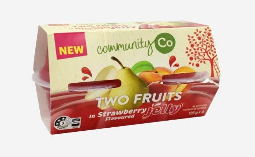 Community Co Two Fruits in Strawberry Jelly 125g