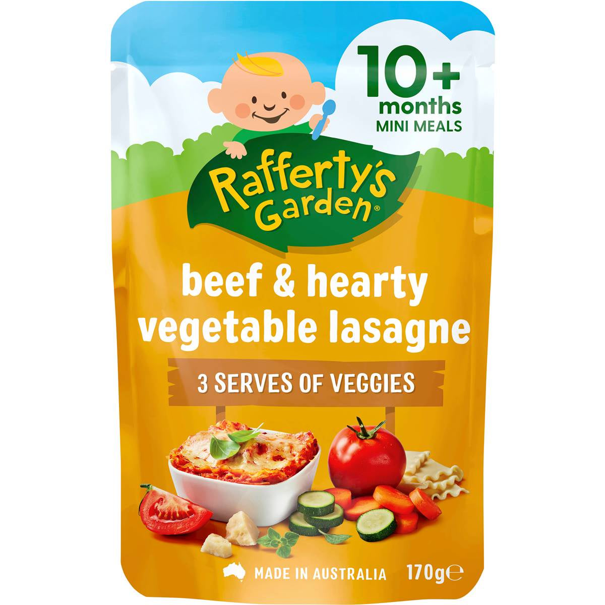 Rafferty's Garden Baby Food Pouch Beef & Hearty Vegetable Lasagne