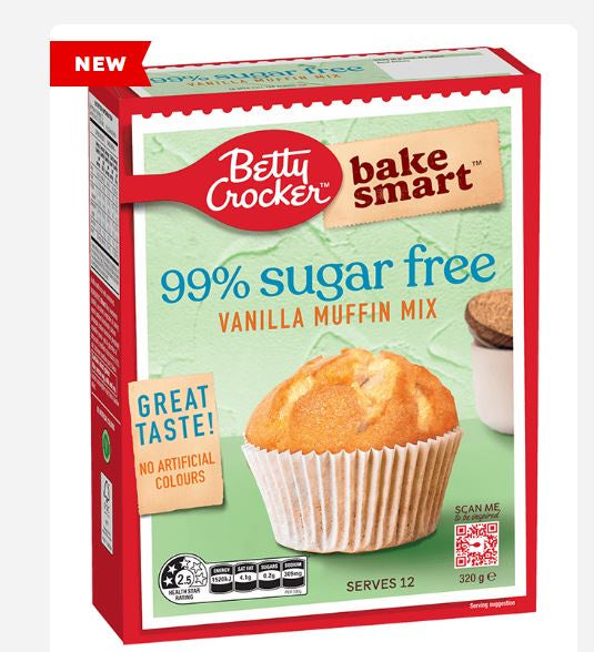 Betty Crocker Muffin mix 99% Sugar Free Vanilla 320g