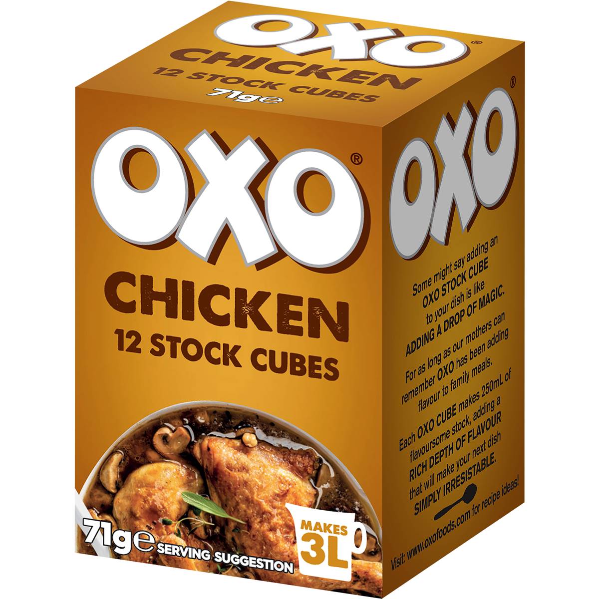 OXO Chicken 12 Stock Cubes 71g