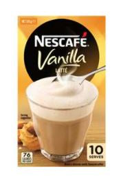 Nescafe Coffee Vanilla Latte Sachets 10pk