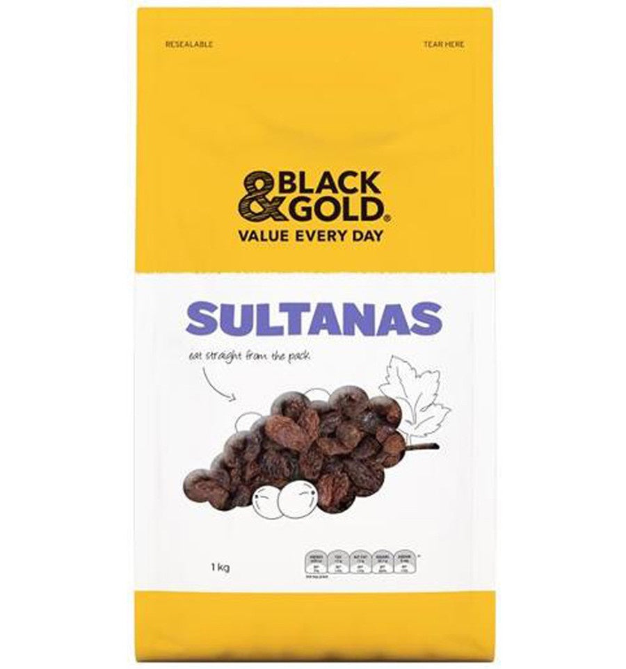 Black & Gold Sultanas 1kg