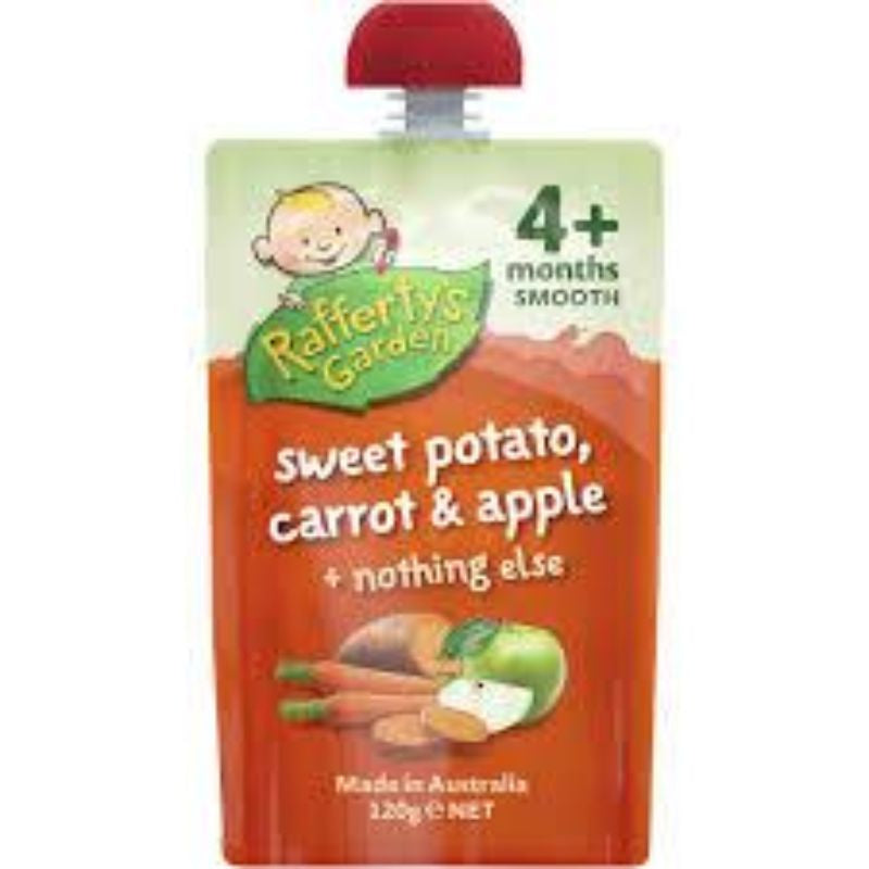 Rafferty's Garden Smooth 4 Mth+ Sweet Potato Carrot Apple 120g