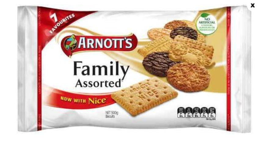 Arnotts Family Assorted Biscuits 500g