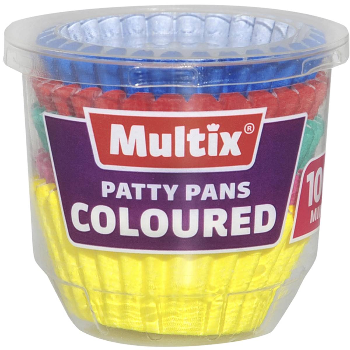 Multix Patty Pans Coloured Mini - 100pk