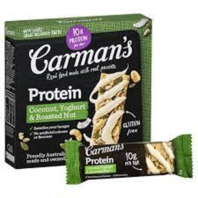 Carmans GF Coconut Yoghurt & Nut Protein Bars 5pk