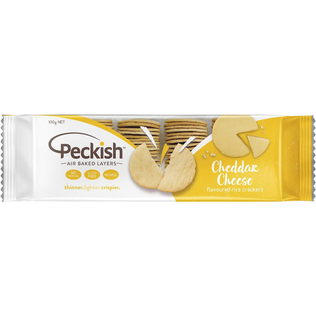 Peckish Thins Rice Crackers 100g Cheddar Cheese