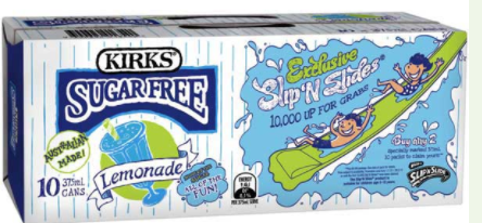 Kirks Lemonade Sugar Free 10 x 375ml