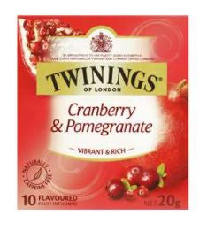 #Twinings Cranberry & Pomegranate Tea Bags 10pk