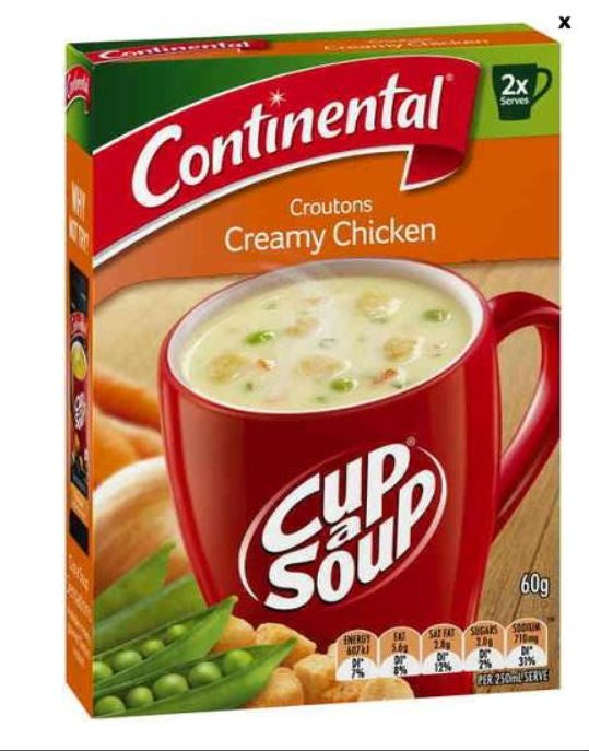 Continental Cup A Soup 2 Serves - 75g - Croutons Creamy Chicken