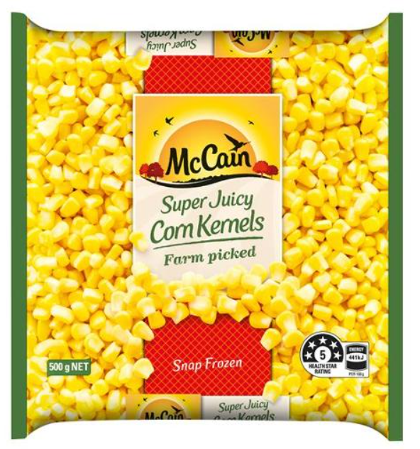 McCains Frozen Corn Kernels 500g