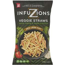 Infuzions Veggie Straws  Sour Cream & Herb 90g