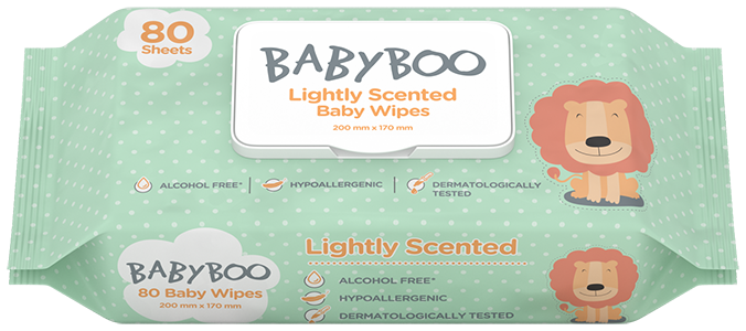 Baby Boo Lightly Scented Baby Wipes 80pk