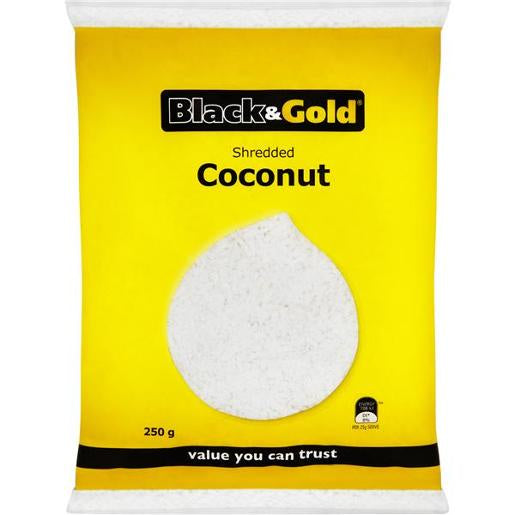 Black & Gold Shredded Coconut 250g