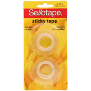 Sellotape Sticky Tape 18mm x 25m 2pk