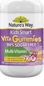 Nature's Way Kids Smart Vita-gummies Sugar Free Multi Trio 75 Pack