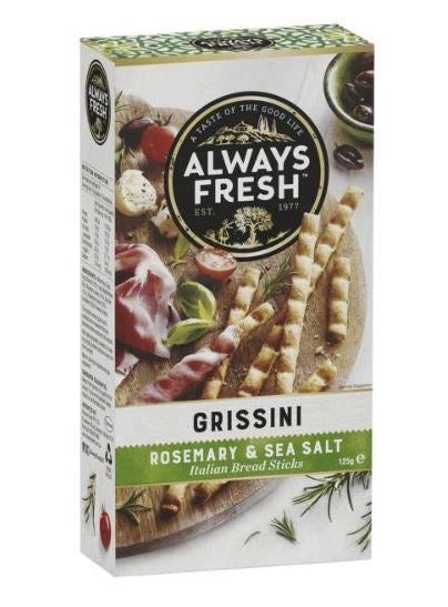 Always Fresh Grissini Rosemary & Sea Salt - 125g