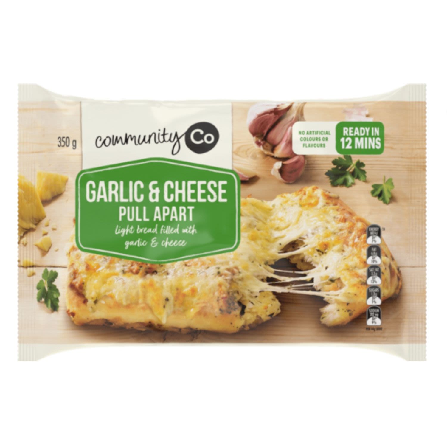 Community Co Garlic & Cheese Pull Apart 350g