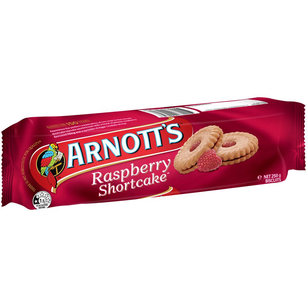 Arnotts Raspberry Shortcake 250g