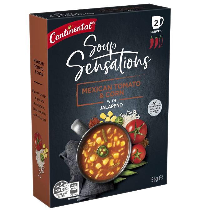 Continental Soup Sensations Mexican Tomato & Corn With Jalapeno 2 Serve 55g