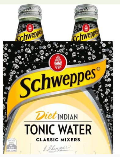 Schweppes Diet Tonic Water Glass 300ml 4pk