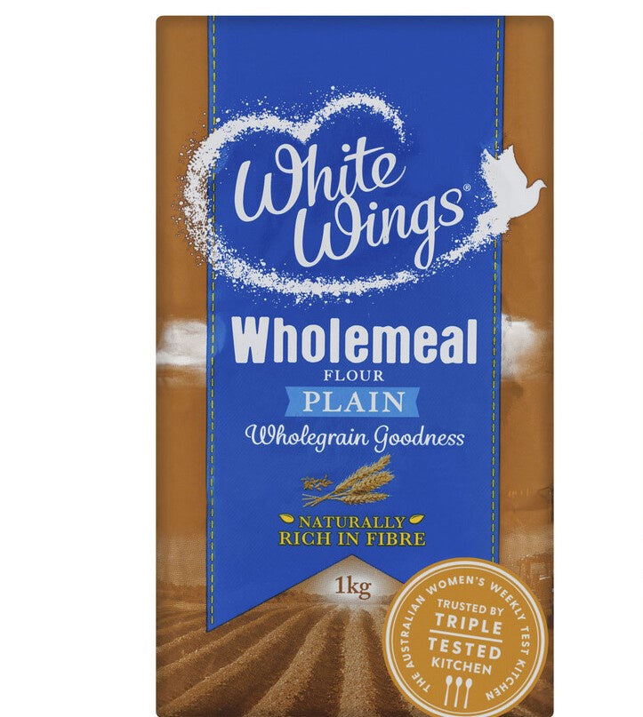 White Wings Plain Flour Wholemeal 1kg