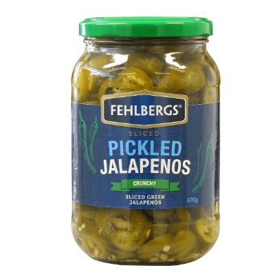 Fehlbergs Sliced Pickled Jalapenos 470g