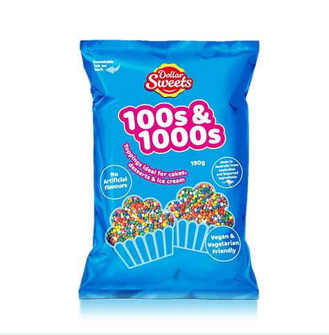 Dollar Sweets Topping 100s & 1000s 190g