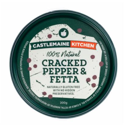 Castlemaine Dips - Cracked Pepper & Fetta 200g