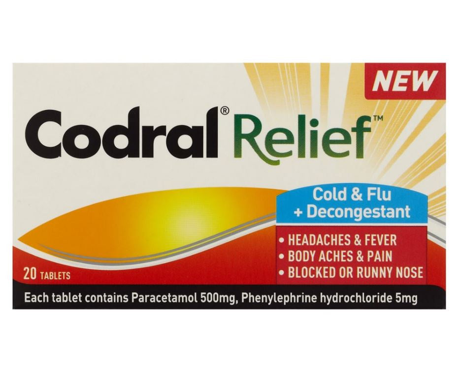 Codral Relief Cold and Flu and Decongestant 20 pack