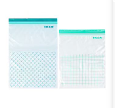 ISTAD Seal Bags Turquoise 15 x 6L & 15 x 4.5 30 Pack