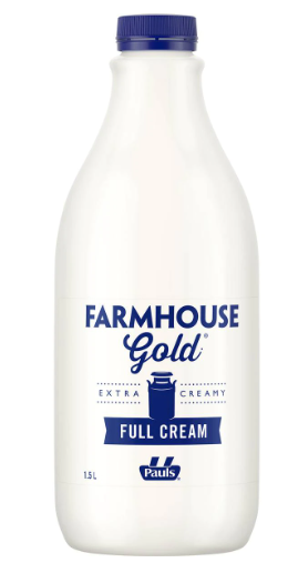 Pauls Farmhouse Gold Blue Extra Creamy Milk 1.5L